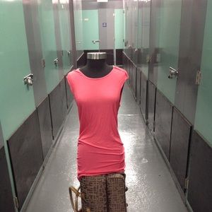 BCBG MAX AZRIA ASYMETRICAL PINK SHEATH DRESS SZ S